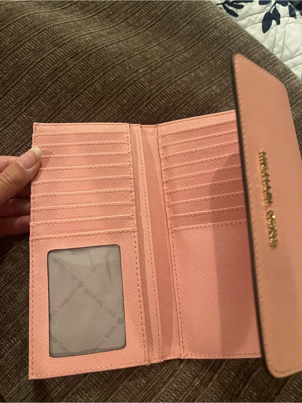 Michael Kors Blush Saffiano Leather Card Holder Wallet